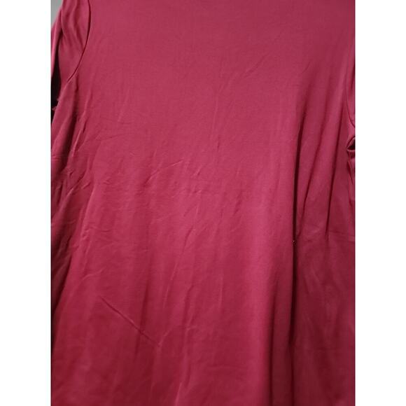 Ekouaer Women's Top Large Heart Red Long Sleeve T Shirt NWT A127 - Picture 4 of 5